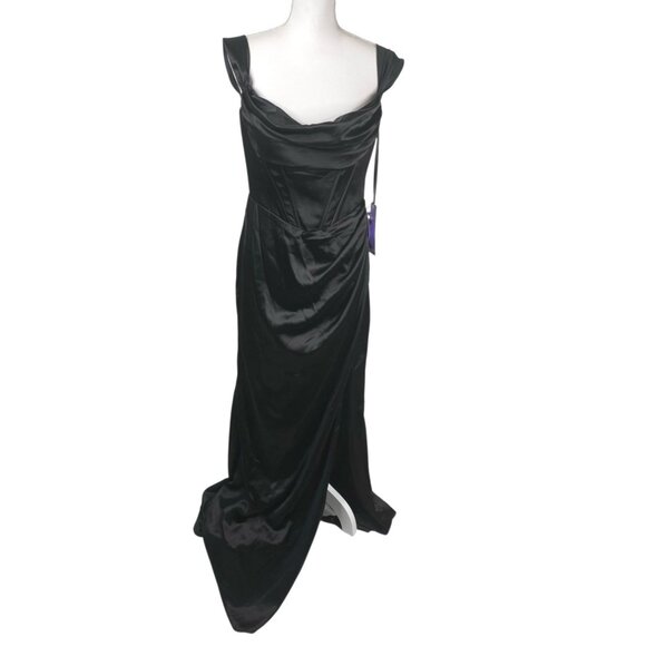Ladivine by Cinderella Divine Corset Satin Whimsigoth Formal Dress Sz 12 NWT - Picture 1 of 16
